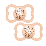 Set of 2 MAM Mini Air Pacifiers 6M+ - Orange & Beige