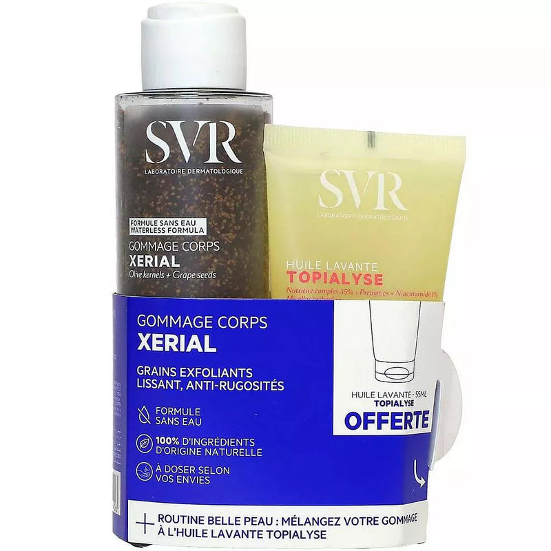 SVR Xérial Body Scrub 100ml + Free Topialyse Cleansing Oil
