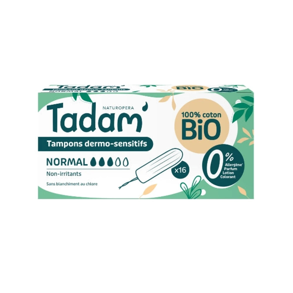 Tadam' tampons dermo sensitifs Normal – boîte de 16