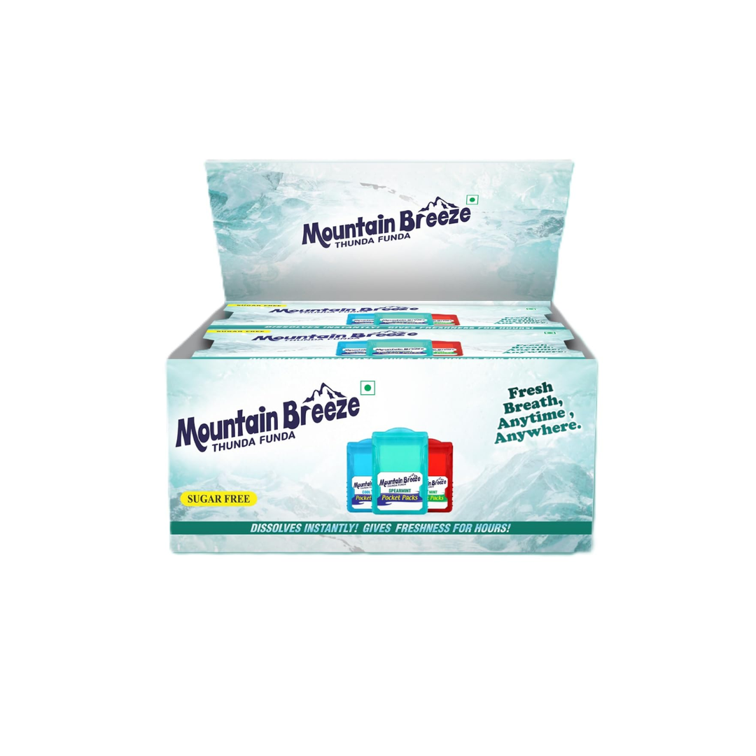 Mountain Breeze Coolmint – étui de 24 strips haleine fraîche