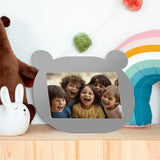 Wlidaty Home Cadre Photo Tête Ours - Gris