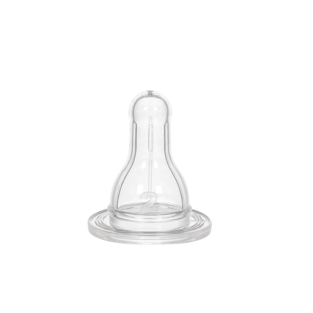 Tétine de biberon WeeBaby Normal N°2 en silicone, 6-18 mois