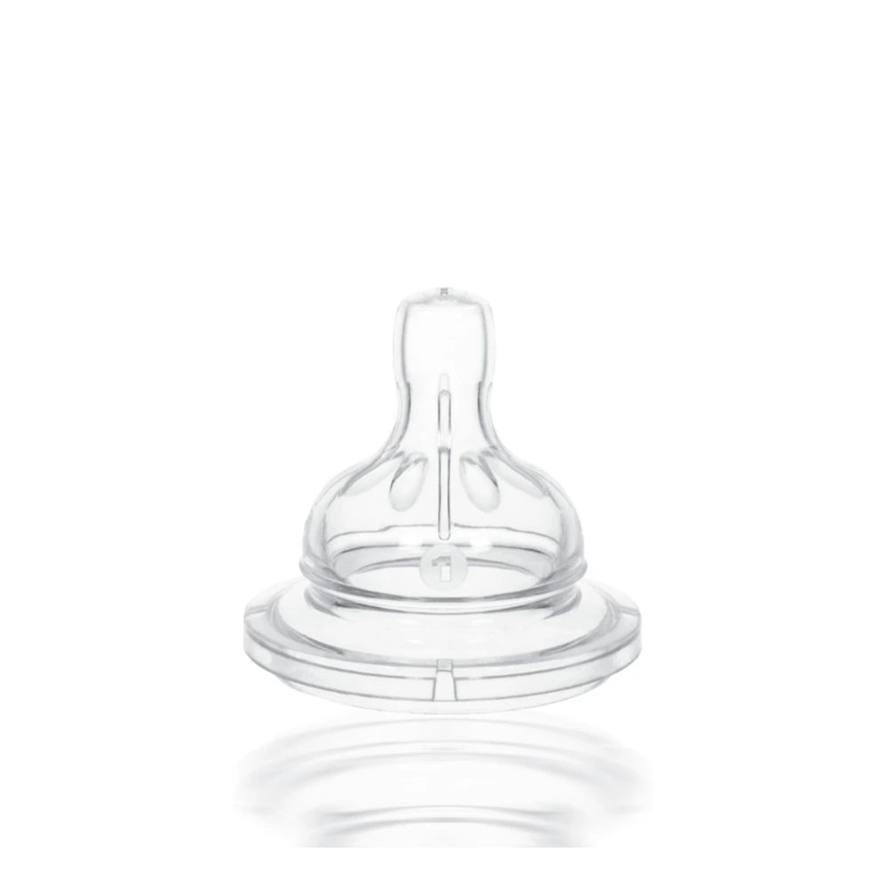 Tétine de biberon WeeBaby Ortho col large N°2 en silicone, 6-18 mois
