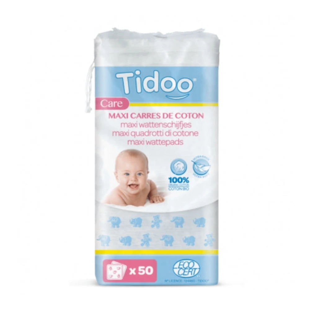 Tidoo carrés de coton Maxi Baby – paquet de 50