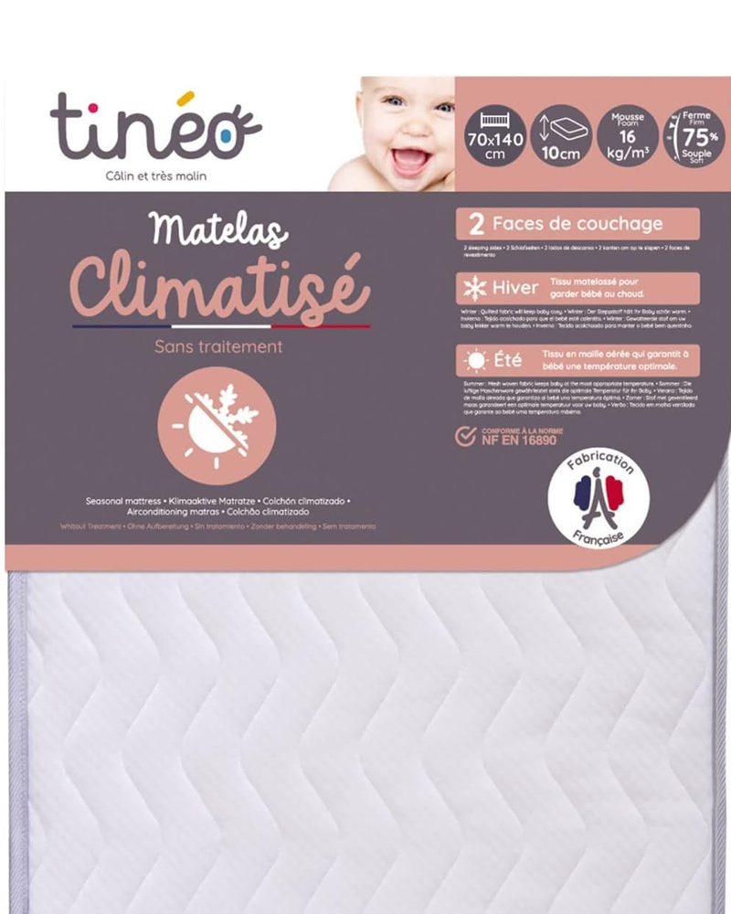 Tinéo Matelas bébé Climatisé 70x140cm