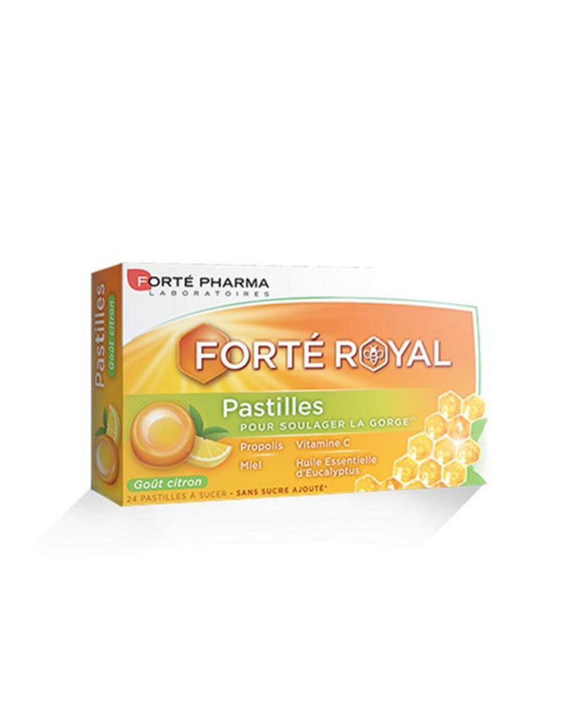 Forté Royal Lemon Flavored Throat Lozenges - 24 Units