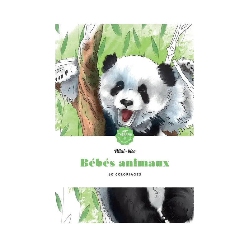 Hachette Mini Art Therapy Block – Baby Animals – 50 Coloring Pages