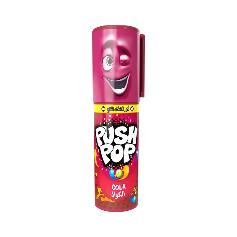Bazooka Candy Brands Push Pop 15g - Sabor Cola
