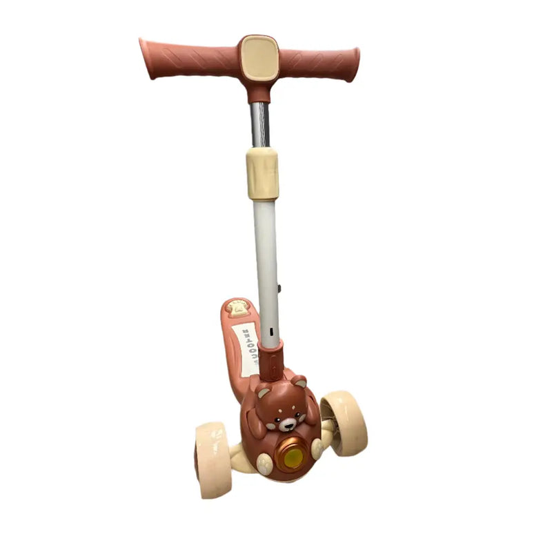 Patinete infantil de 3 ruedas con oso marrón - 3A+