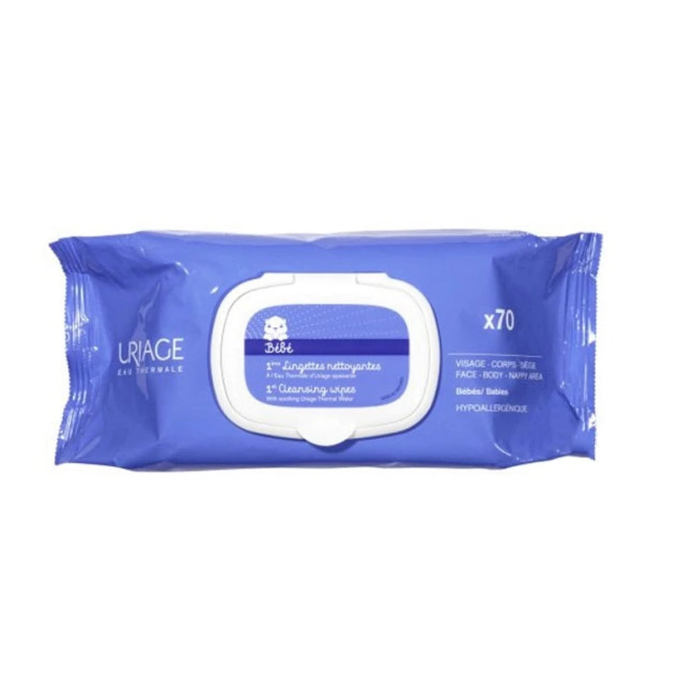 Uriage Bébé 1ères lingettes nettoyantes – paquet de 70