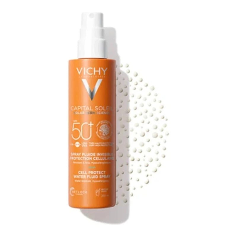 فيشي Capital Soleil بخاخ سائل غير مرئي SPF50+ حماية خلوية – 200 مل