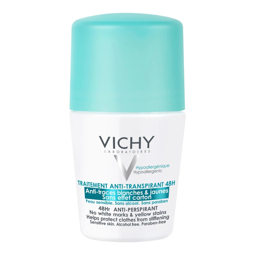 Vichy déodorant bille 48h anti-traces jaunes et blanches 50 ml