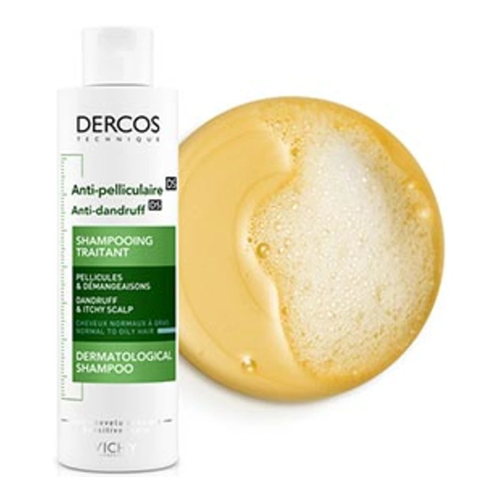 Vichy Dercos Shampoing Traitant Anti-Pelliculaire Cheveux Normaux à Gras | 200ml