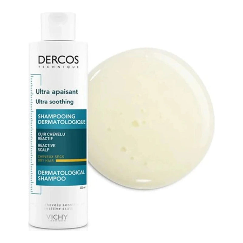 Vichy Dercos Shampooing Ultra Apaisant Cheveux Secs – 200 ml