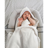 Cape De Bain XL Avec Anneau De Dentition Dry'n Play Doomoo - Blanc