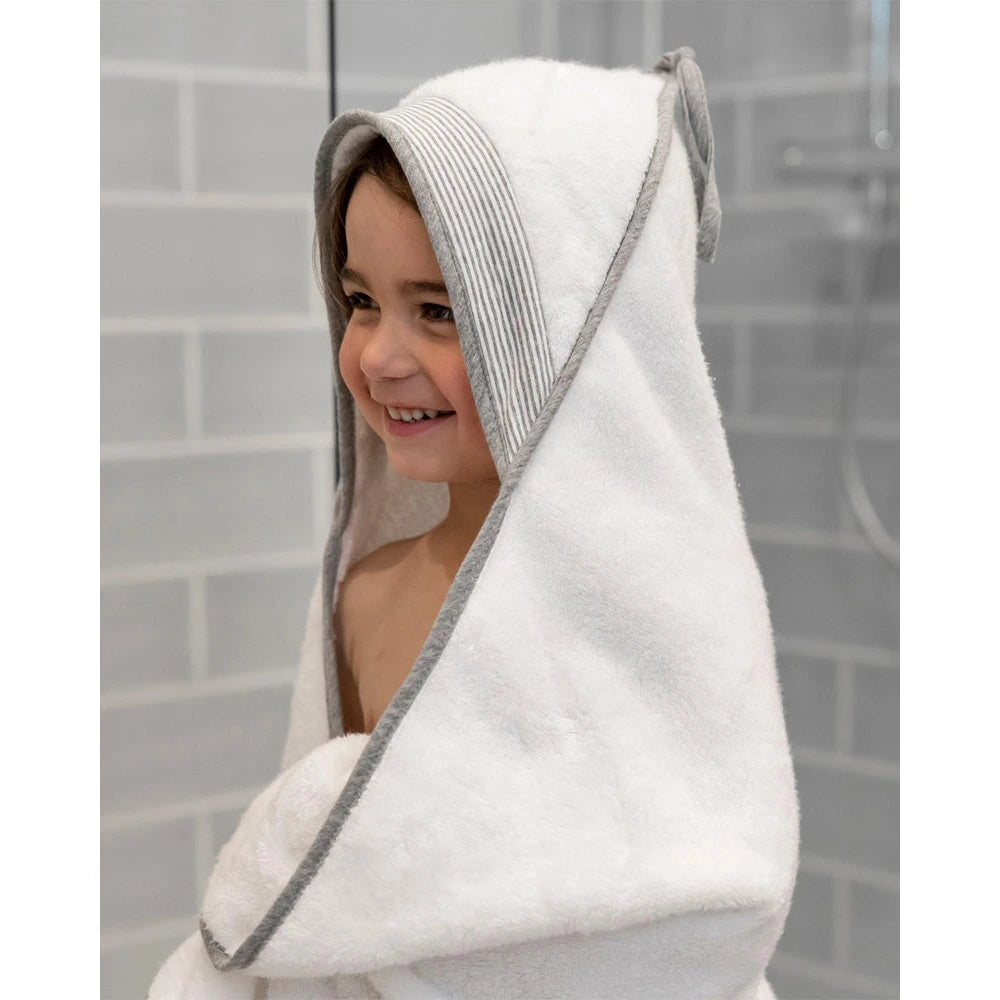 Cape De Bain XL Avec Anneau De Dentition Dry'n Play Doomoo - Blanc