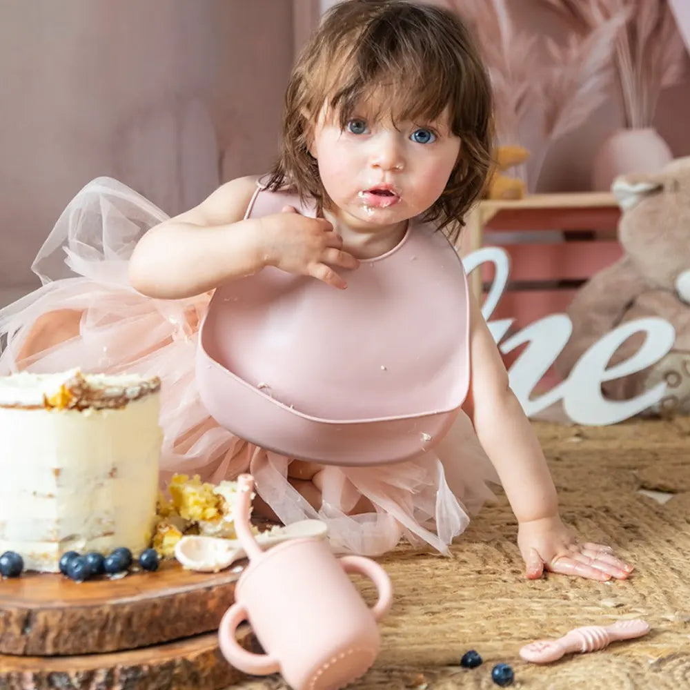 YUMMY Coffret Repas Silicone 6M+ - Rose Poudré