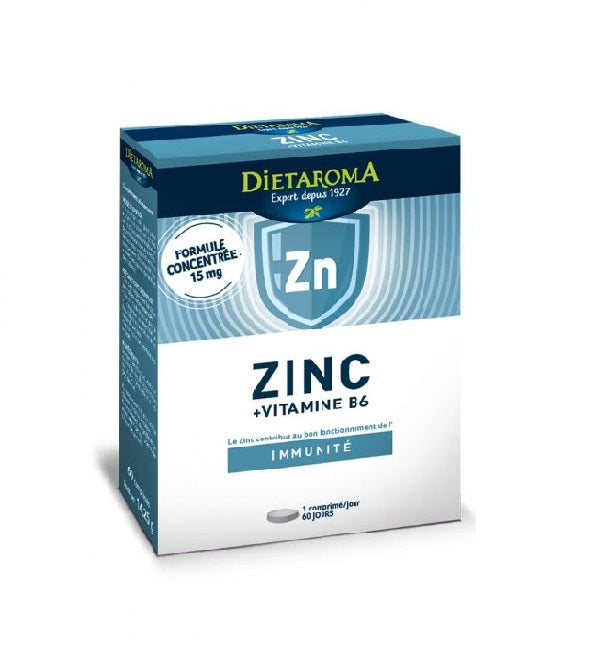 Dietaroma Zinc + Vitamine B6 boîte de 60 comprimés