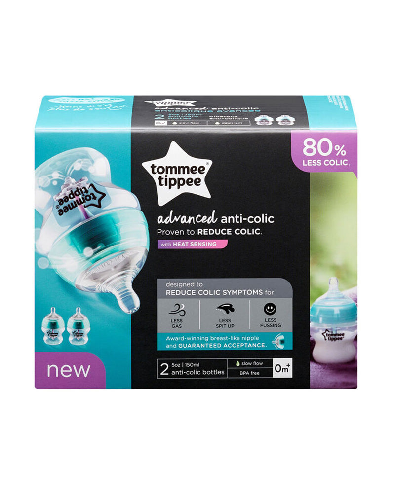 Lot de 2 Biberons Tommee Tippee anti-colique avancé 0m+ - 150ml