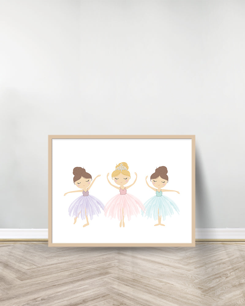 Decorative Table - The Three Ballerinas - Wood