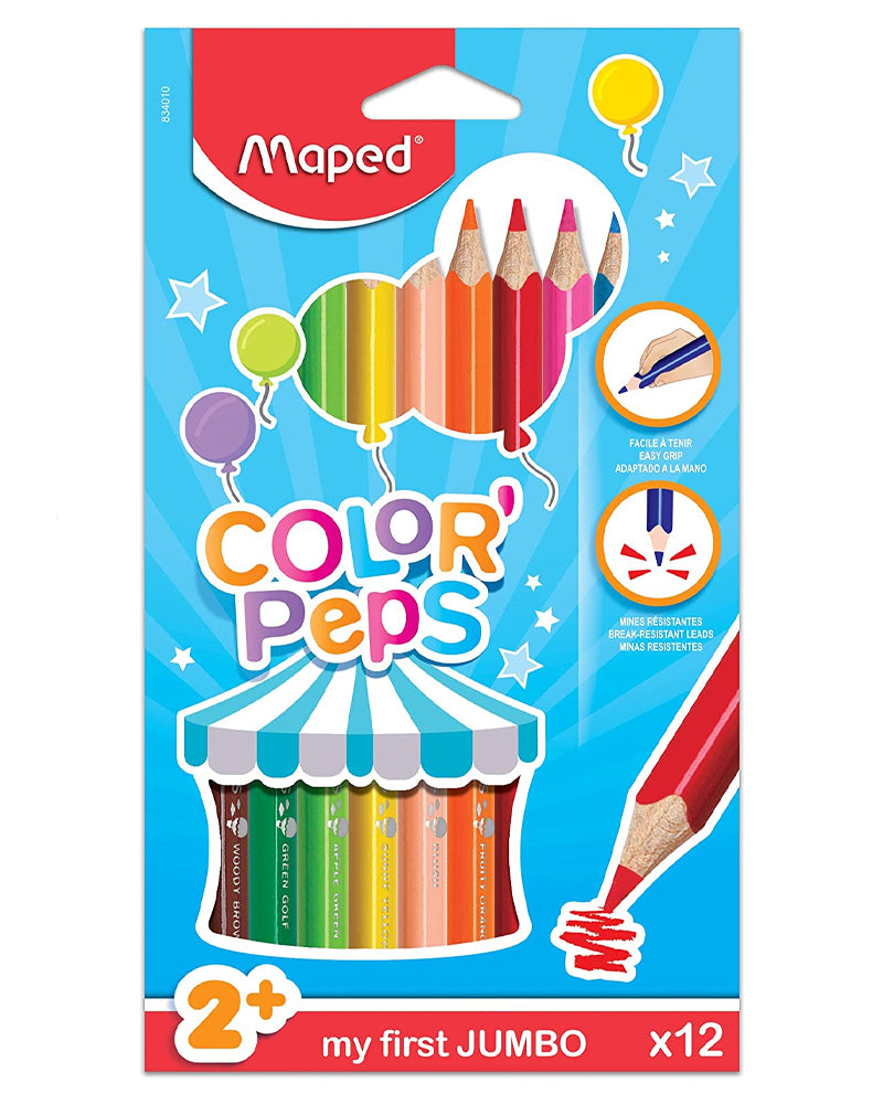 Maped Boîte de 12 Crayons color'peps maxi