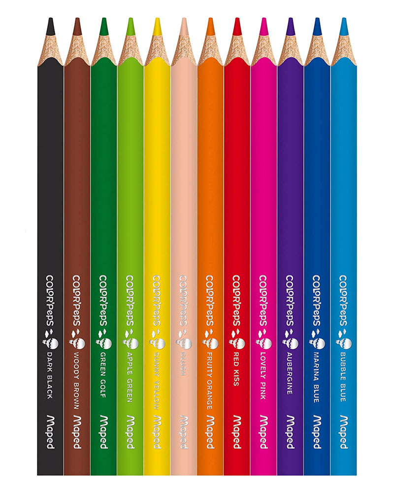 Maped Caja de 12 lápices maxi color'peps