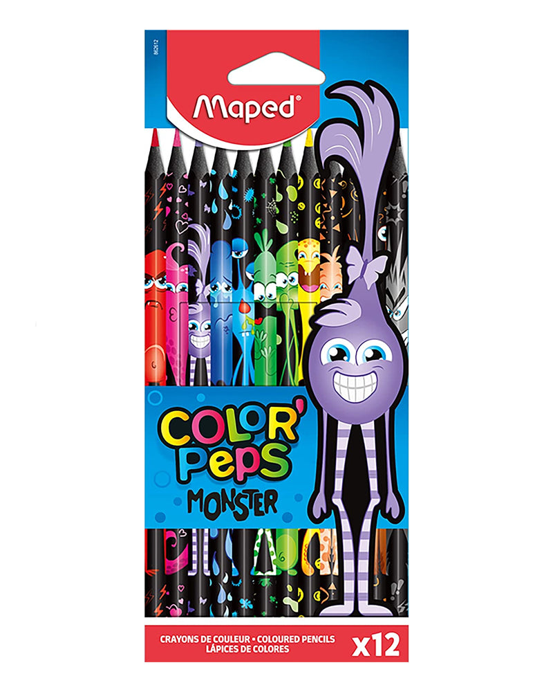 Maped Caja de 12 Lápices Color'peps Monster