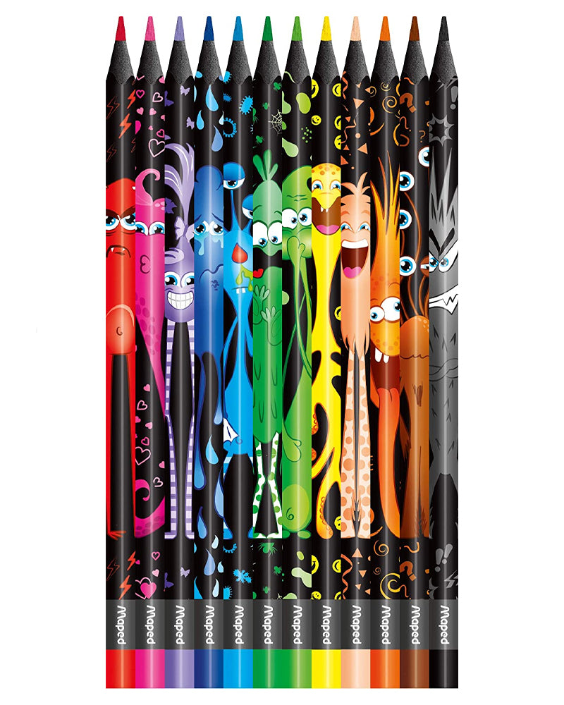 Maped Caja de 12 Lápices Color'peps Monster