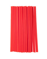 Ensemble de 25 Pailles en Papier Jetable - Rouge