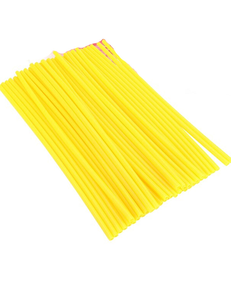 Juego de 25 pajitas de papel desechables - Amarillo