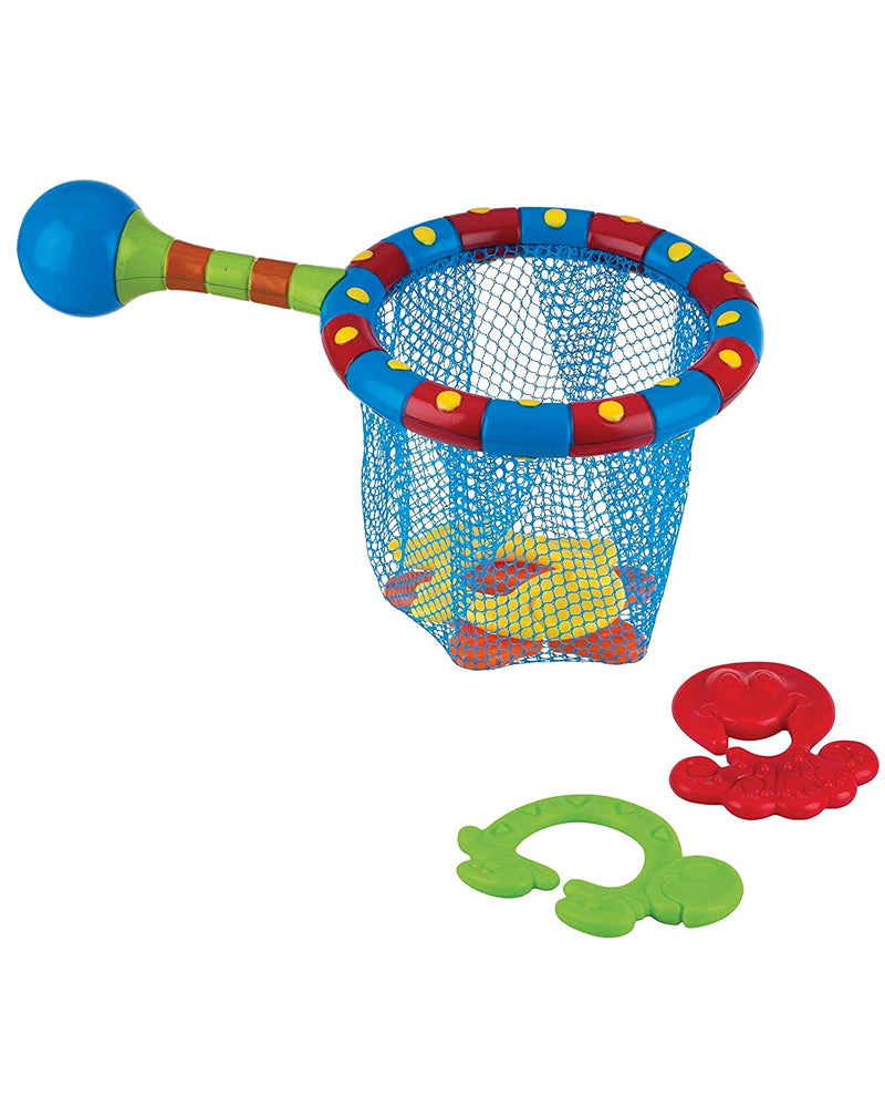 Nûby juguete de baño red de pesca con 4 juguetes 18m+