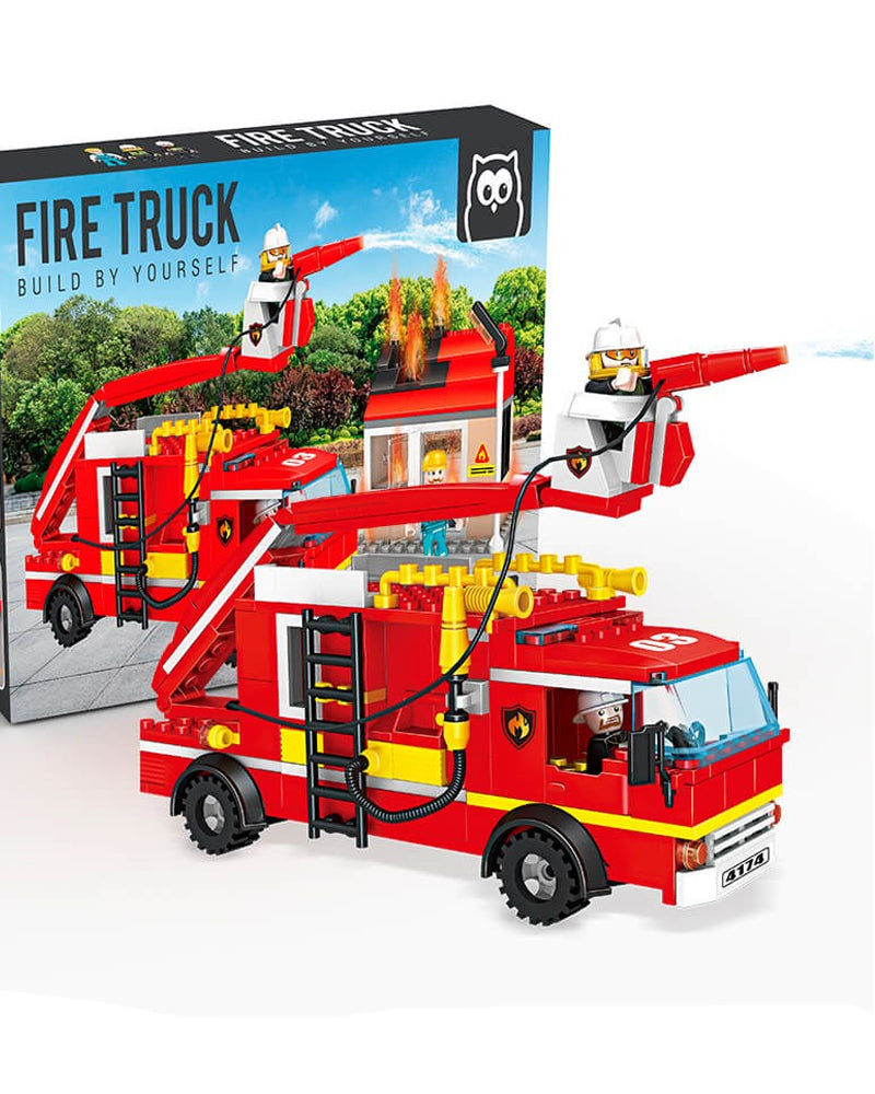 Eurekakids - Fire Truck Building Blocks 328 pieces 6 Years+
