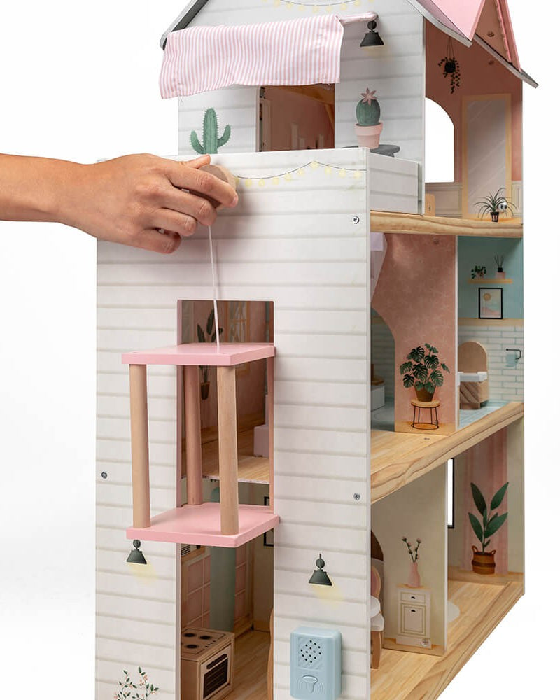 Eurekakids - Maison de poupée pastel en bois 3Ans+