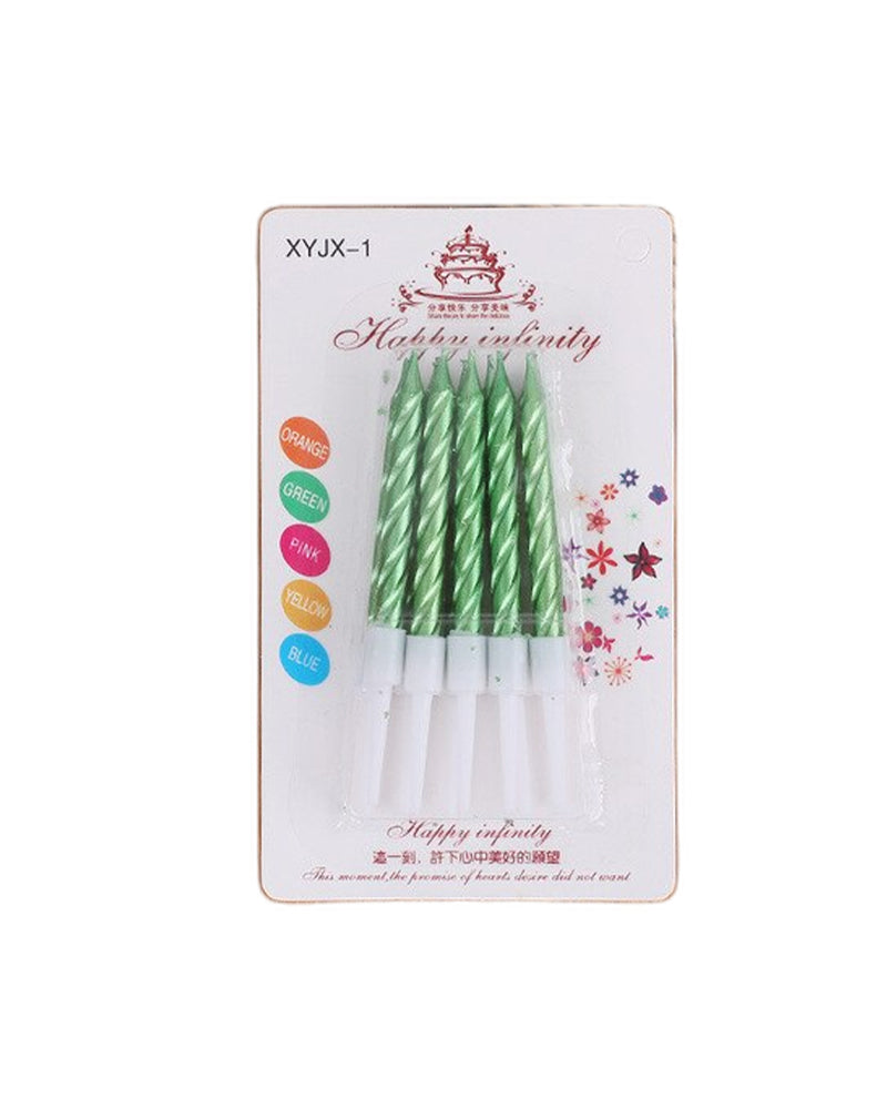 Pack de 10 Bougies - Vert