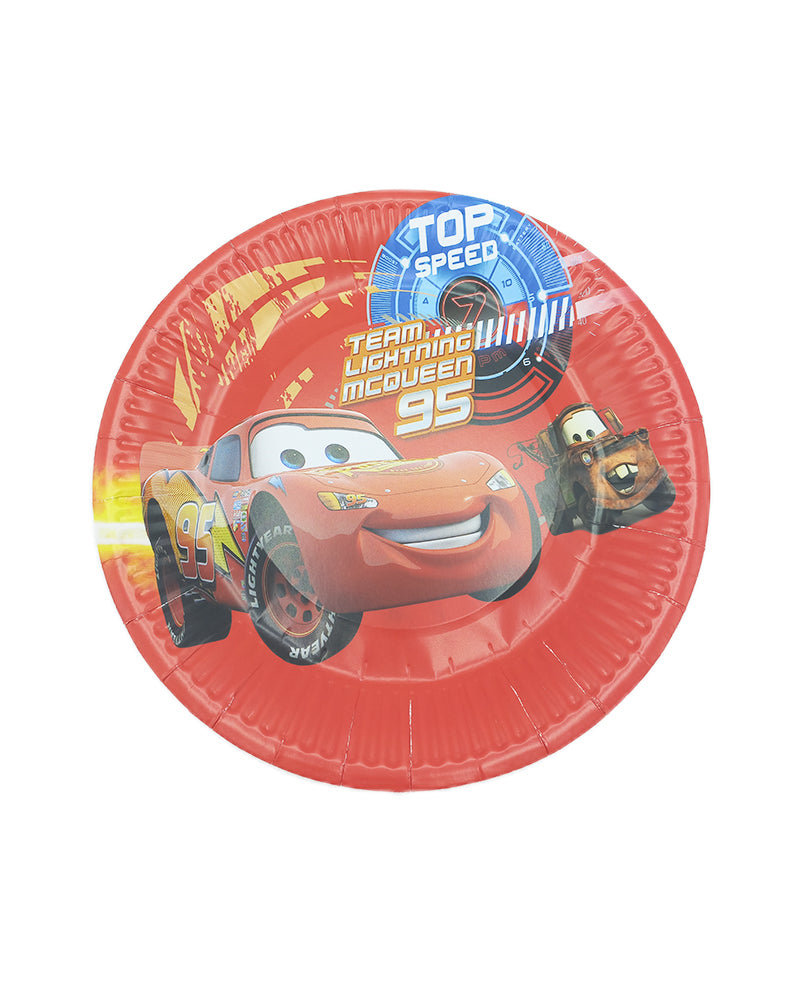 Pack of 10 Paper Plates - Cars