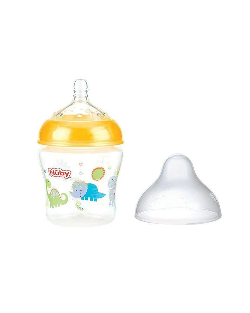 Nûby Wide Neck Polycarbonate Baby Bottle 0m+ 180ml - Orange