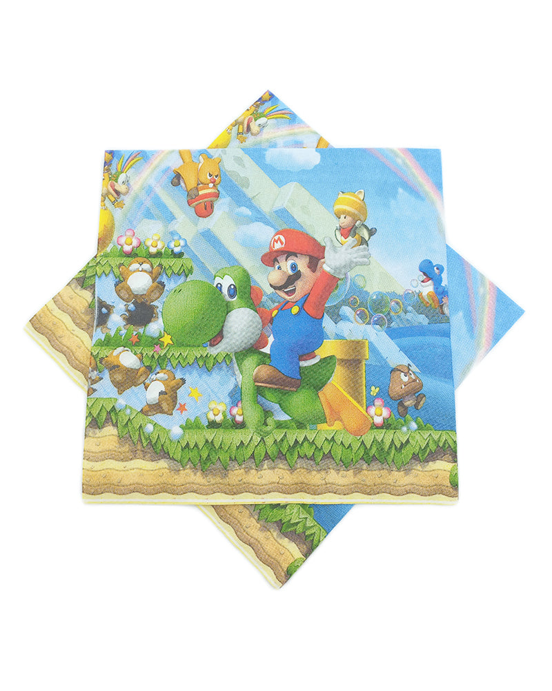 Pack of 10 Paper Napkins - Mario