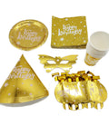 60 Piece Birthday Pack - Gold