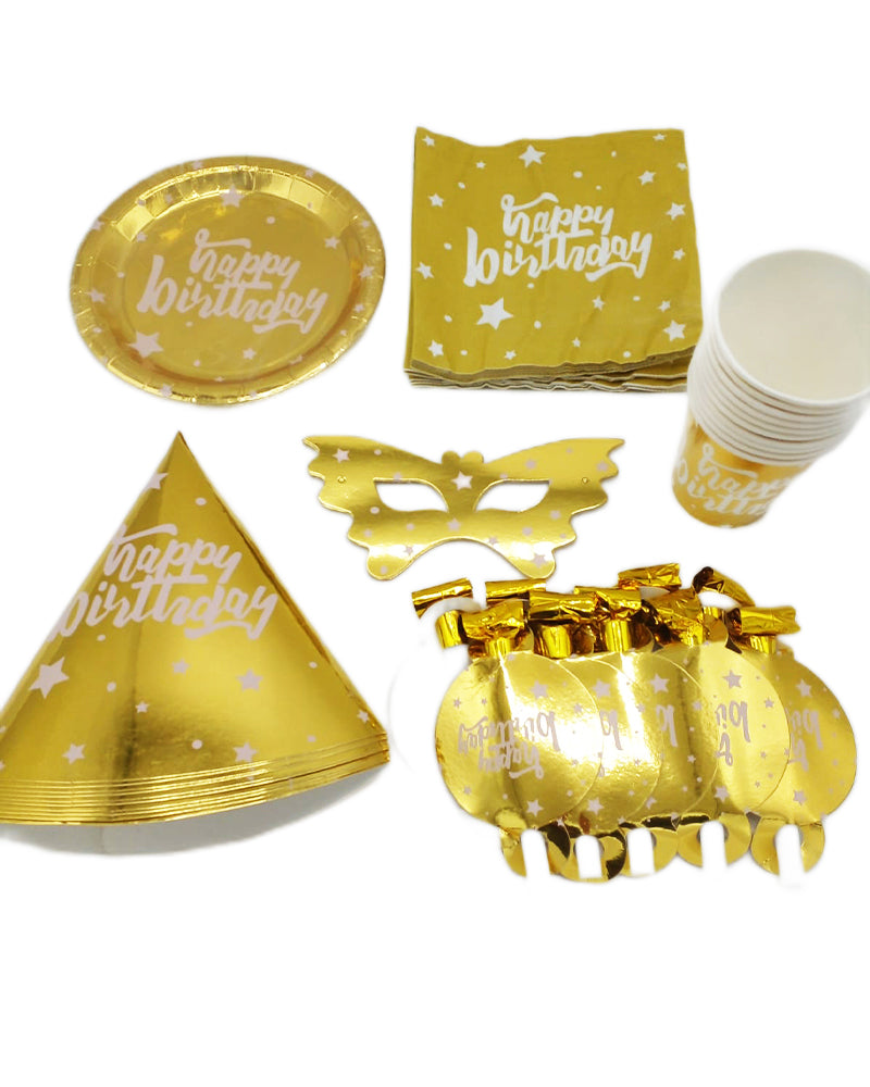Pack Anniversaire 60 Pièces - Doré