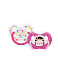 Set of 2 Dodie Physiological Silicone Pacifiers +18m - Flowers/Indian