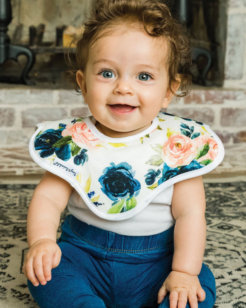 Tiny Twinkle Pack of 2 Kaffle Round-Dot Bibs - Blush