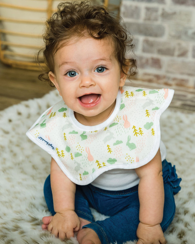 Tiny Twinkle Pack of 2 Kaffle Round-Dot Bibs - Blush