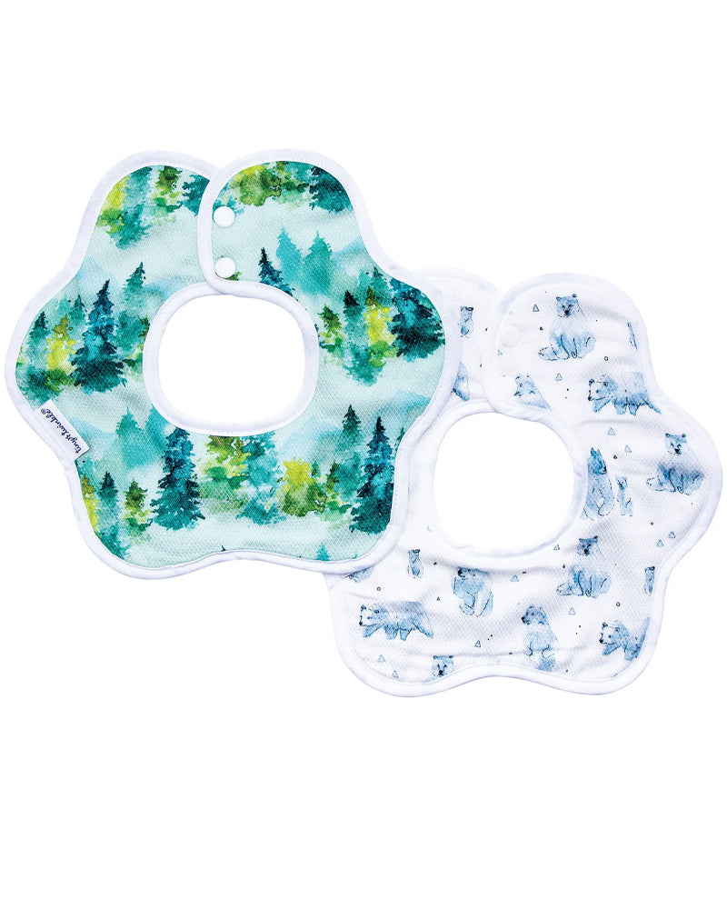 Tiny Twinkle Pack de 2 Bavoirs Ronds-Points Kaffle - Forêt