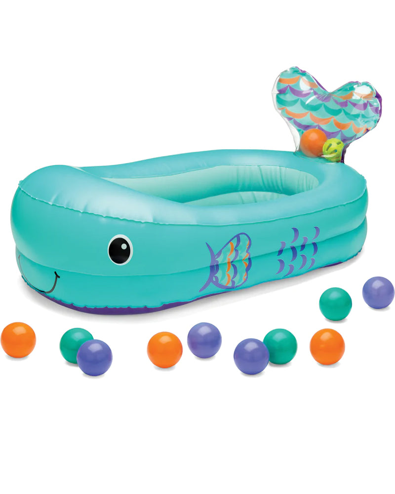 Bañera Hinchable Ballena Infantino con Pelotas de Juego