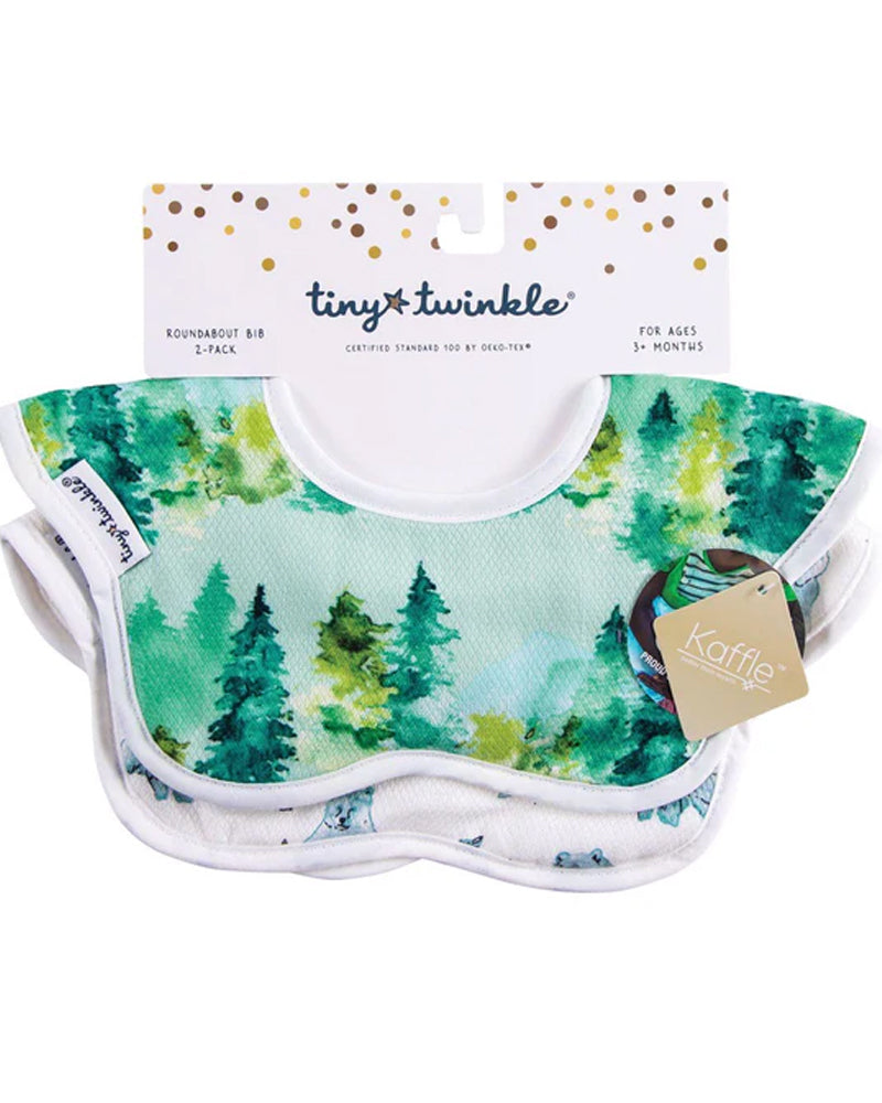 Tiny Twinkle Pack de 2 Bavoirs Ronds-Points Kaffle - Forêt