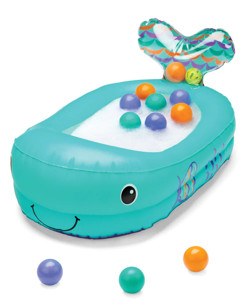 Infantino Baignoire Baleine Gonflable avec Balles de Jeu