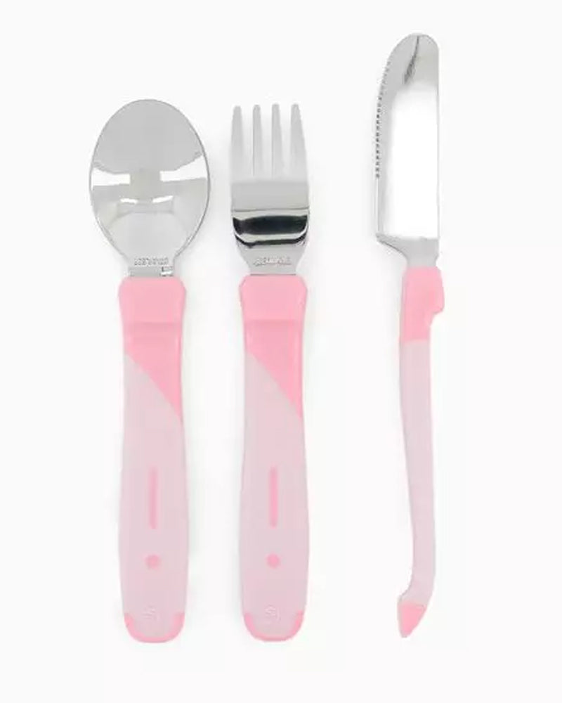 Twistshake Set de Couverts en Acier Inoxydable 12M+ - Rose
