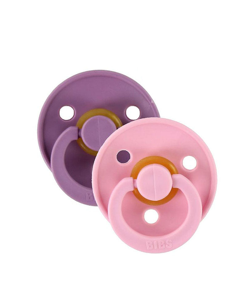 BIBS Lot de 2 Sucettes Rondes - Mauve/Rose