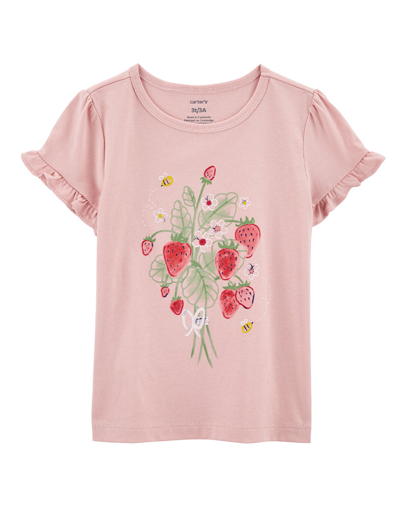 T-Shirt En Jersey Fraise Carter's - Rose