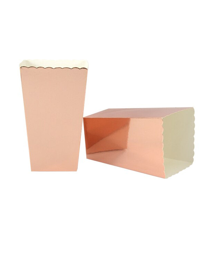 Zigzag Paper Popcorn Boxes - Bronze